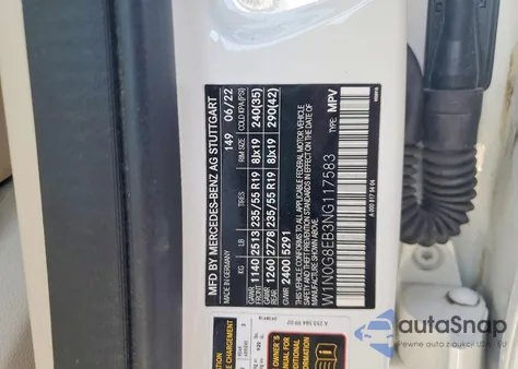 2022 Mercedes-Benz Glc 300 4Matic z USA, uszkodzony, nr VIN W1N0G8EB3NG117583